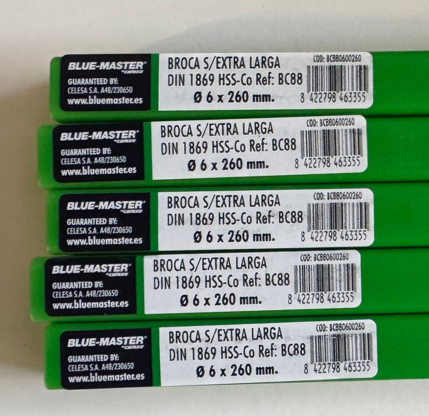 FORET METAL EXTRA LONG COBALT 5% - 6X260