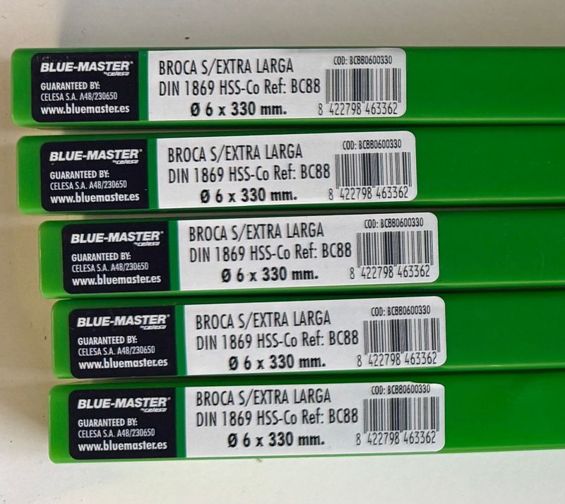 FORET METAL EXTRA LONG COBALT 5% - 6X330