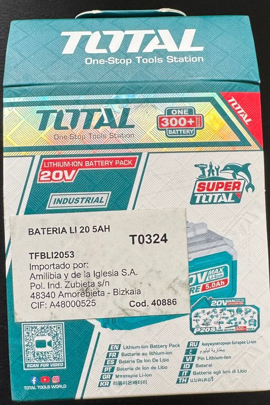 BATTERIE LITHIUM 20V-5AH - POUR MACHINE TOTAL