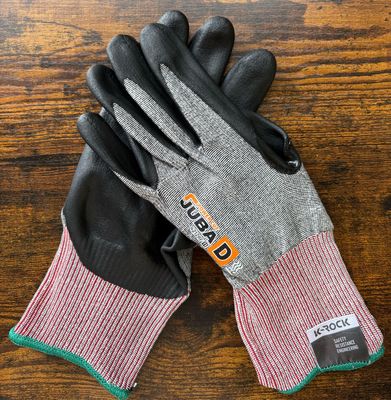Gants fibre K-ROCK - nitrile + renfort pouce - noir et rouge - T11 - sachet de 12 paires Gants fibre K-ROCK - nitrile + renfort pouce - noir et rouge - T11 - sachet de 12 paires