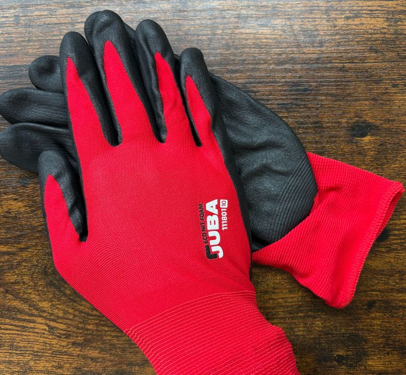 JUBA - GANTS NYLON/LYCRA AVEC ENDUCTION DE NITRILE FOAM SUR LA PAUME - T10 - SACHET DE 10 PAIRES