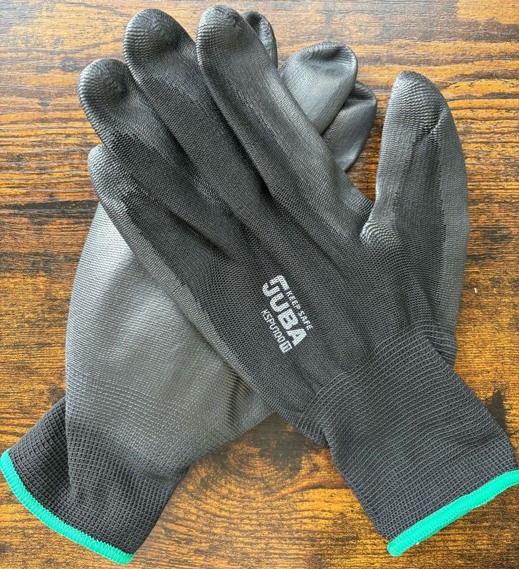 JUBA - GANTS POLYESTER NOIR AVEC INDUCTION PU NOIR SUR PAUME - T11 - SACHET DE 12 PAIRES