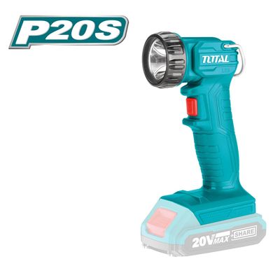 TOTAL - LAMPE TORCHE A BATTERIE 150 LUMENS- 20V TOTAL - LAMPE TORCHE A BATTERIE 150 LUMENS- 20V