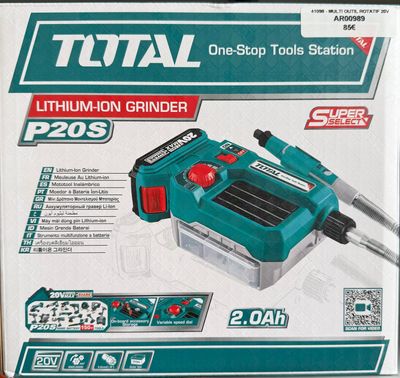 TOTAL - MULTI OUTIL ROTATIF A BATTERIE 2AH - 20V VENDU AVEC 1 BATTERIE + 1 CHARGEUR TOTAL - MULTI OUTIL ROTATIF A BATTERIE 2AH - 20V VENDU AVEC 1 BATTERIE + 1 CHARGEUR