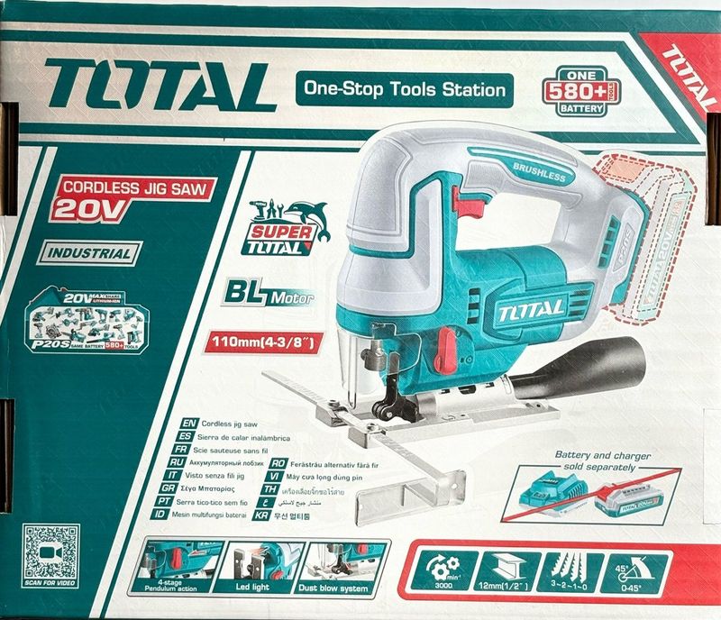 TOTAL - SCIE SAUTEUSE A BATTERIE 20V