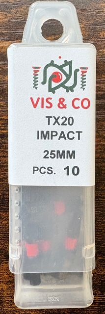EMBOUT DE VISSAGE "IMPACT" TORX 20 - BOITE DE 10