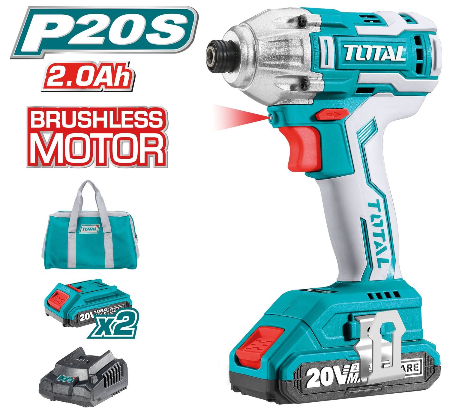 VISSEUSE 1/4 - 20V LIVRE AVEC CHARGEUR+2 BATTERIES+SAC