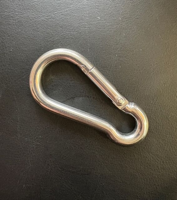 MOUSQUETON POMPIER - 8x80mm - INOX A4