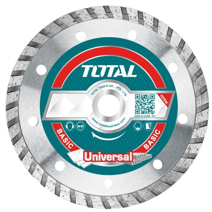 TOTAL - BOITE DE 10 DISQUES DIAM TURBO 125mm - POUR BRIQUE ET BÉTON TOTAL - BOITE DE 10 DISQUES DIAM TURBO 125mm - POUR BRIQUE ET BÉTON