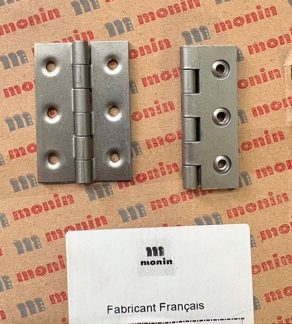 CHARNIÈRE RECTANGULAIRE ACIER "BORDELAISE" 60X40 - BOITE DE 25