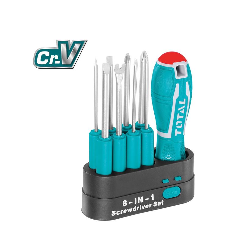 TOTAL - BOITE DE TOURNEVIS AVEC 8 EMBOUTS LONGS TOTAL - BOITE DE TOURNEVIS AVEC 8 EMBOUTS LONGS