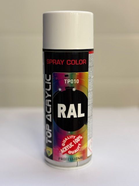 Spray peinture 100% acrylique 400ml - RAL9010 - Blanc brillant Spray peinture 100% acrylique 400ml - RAL9010 - Blanc brillant