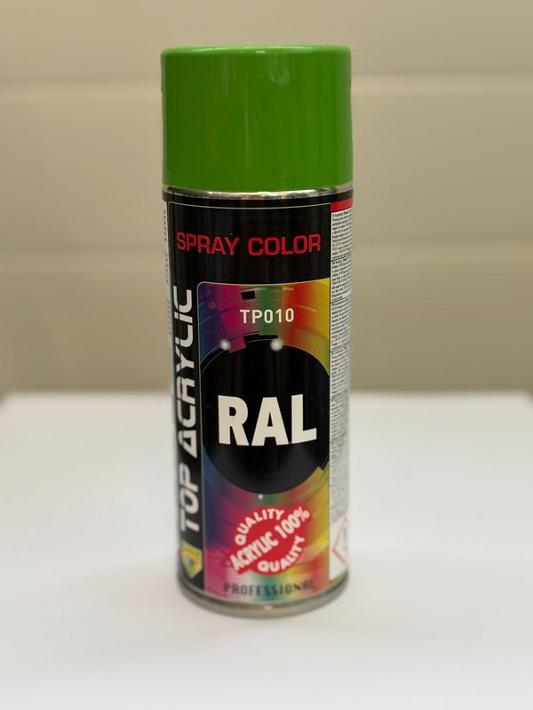 Spray peinture 100% acrylique 400ml - RAL6018 - Vert jaunatre Spray peinture 100% acrylique 400ml - RAL6018 - Vert jaunatre