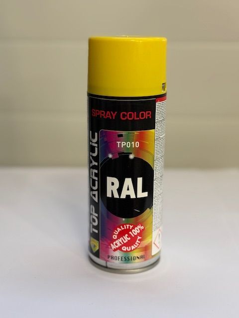 Spray peinture 100% acrylique 400ml - RAL1021 - Jaune cadmium Spray peinture 100% acrylique 400ml - RAL1021 - Jaune cadmium
