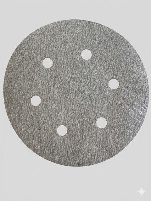 DISQUE ABRASIF VELCRO - DIAM.150mm - 6 TROUS - CORINDON - G 240 - BOITE DE 50