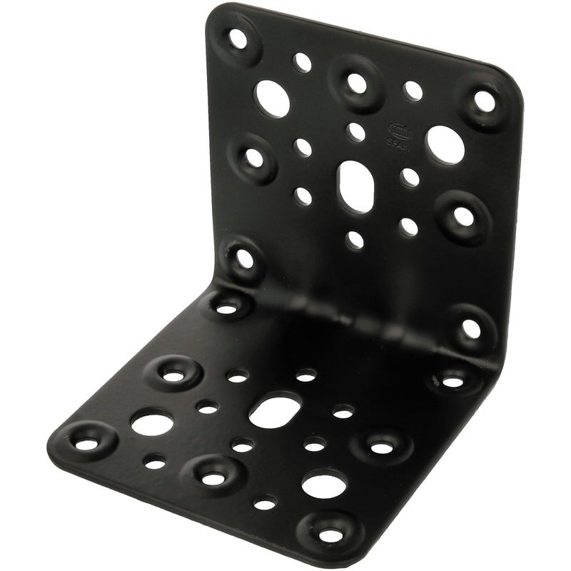 Équerre renforcée 90x90x2,2mm - laqué Noir