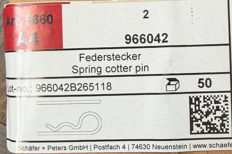 GOUPILLE A RESSORT DIAM.2mm - INOX A4 - A l'unité GOUPILLE A RESSORT DIAM.2mm - INOX A4 - A l'unité