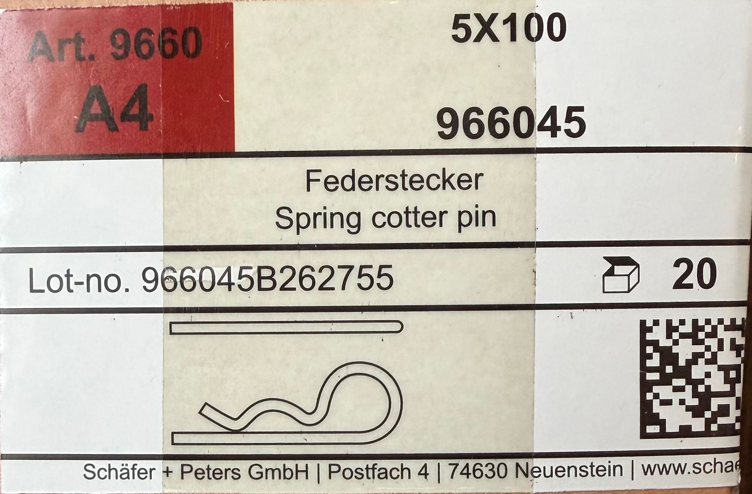 GOUPILLE A RESSORT DIAM.5mm - INOX A4 - A l'unité