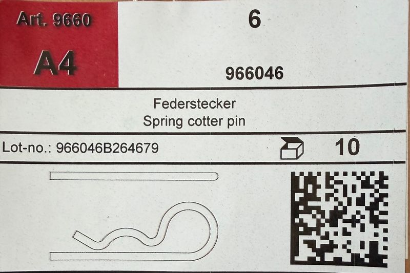 GOUPILLE A RESSORT DIAM.6mm - INOX A4 - A l'unité