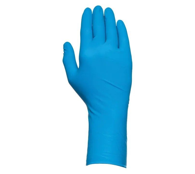 Gants latex bleus - extra longs - extra épais - taille 9/L - boite de 50 Gants latex bleus - extra longs - extra épais - taille 9/L - boite de 50