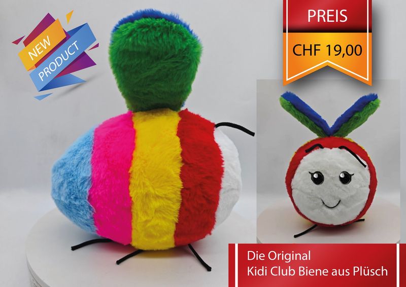 Die Original Kidi Club Biene aus Plüsch