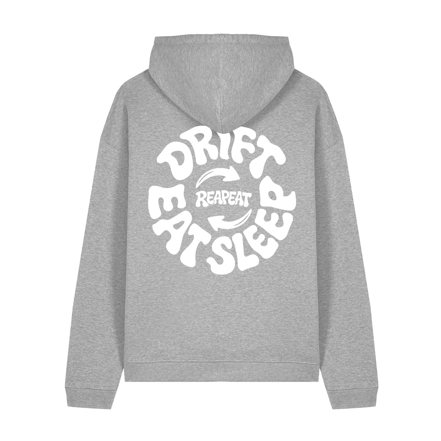 BLUZA Z KAPTUREM OVERSIZE "DRIFT EAT SLEEP"