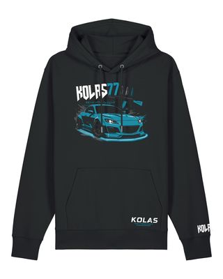 BLUZA Z KAPTUREM "MAZDA NIEBIESKA"