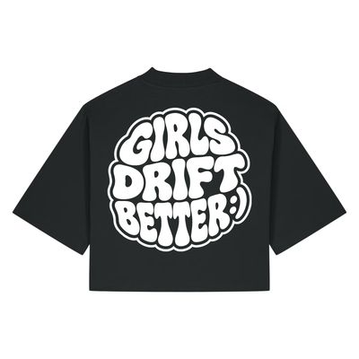 KOSZULKA TOP OVERSIZE "GIRLS DRIFT BETTER"