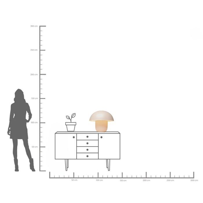 Tischleuchte Mushroom Matt Beige 44cm