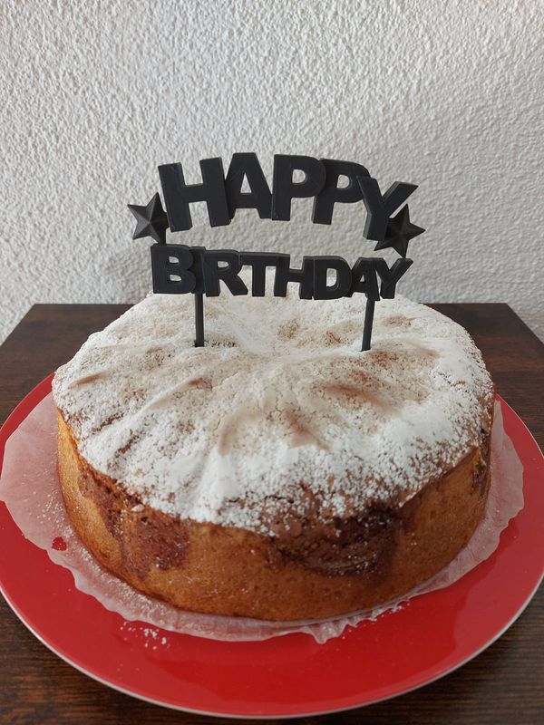 Cake topper 'Happy Birthday'