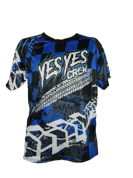 BLUE, SHORT SLEAVED ENDURO/MOTOCROSS TOPS