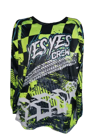 FLUORESCENT YELLOW, LONG SLEAVED ENDURO/MOTOCROSS TOPS