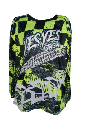 FLUORESCENT YELLOW, LONG SLEAVED ENDURO/MOTOCROSS TOPS