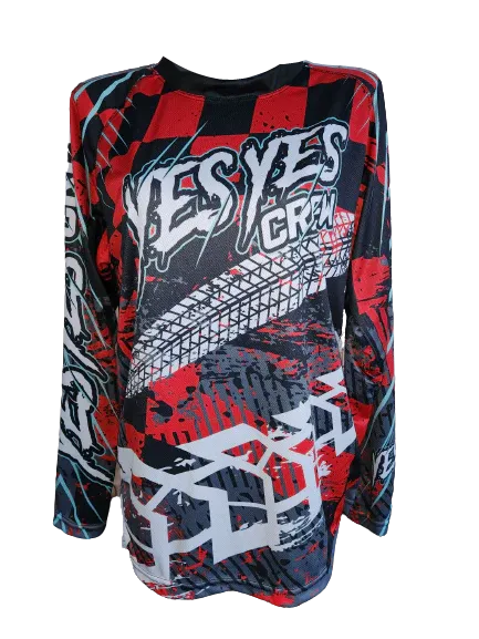 RED, LONG SLEAVED ENDURO/MOTOCROSS TOPS