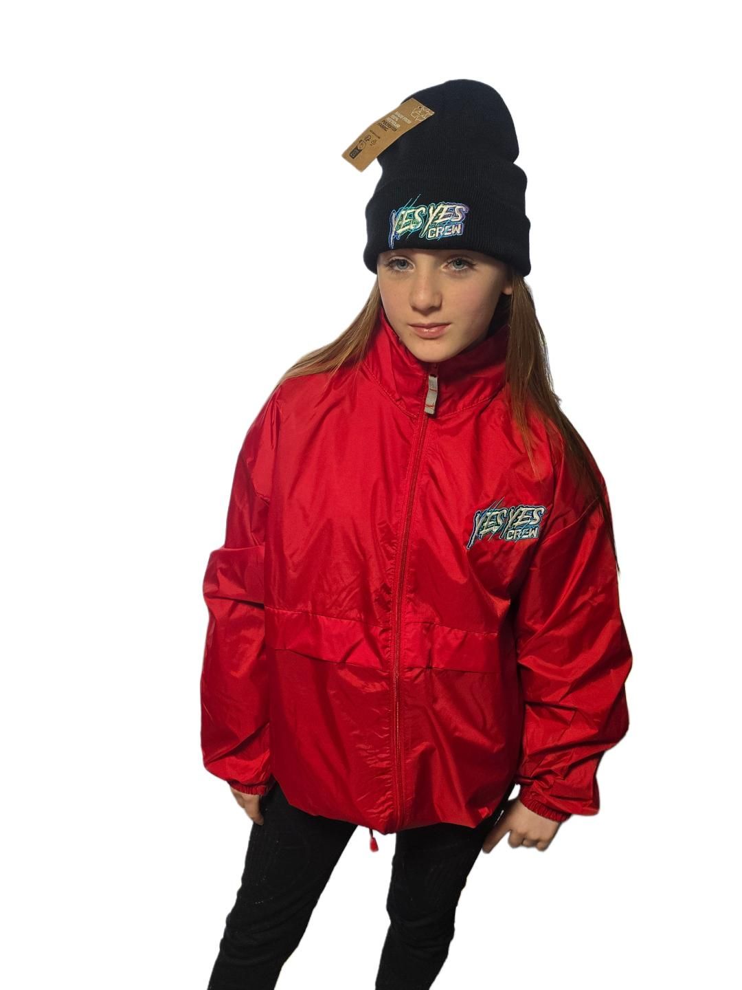 RED, Lightweight Wind and Water proof Jacket.