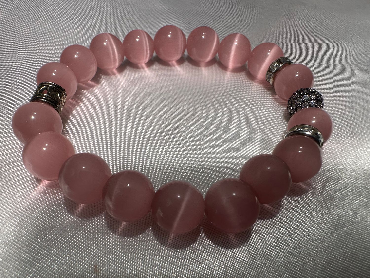 Pink Cat Eye Bracelet