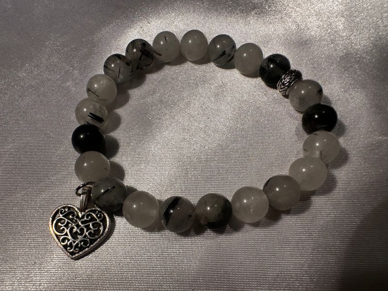 Black Rutilated Quartz Bracelet