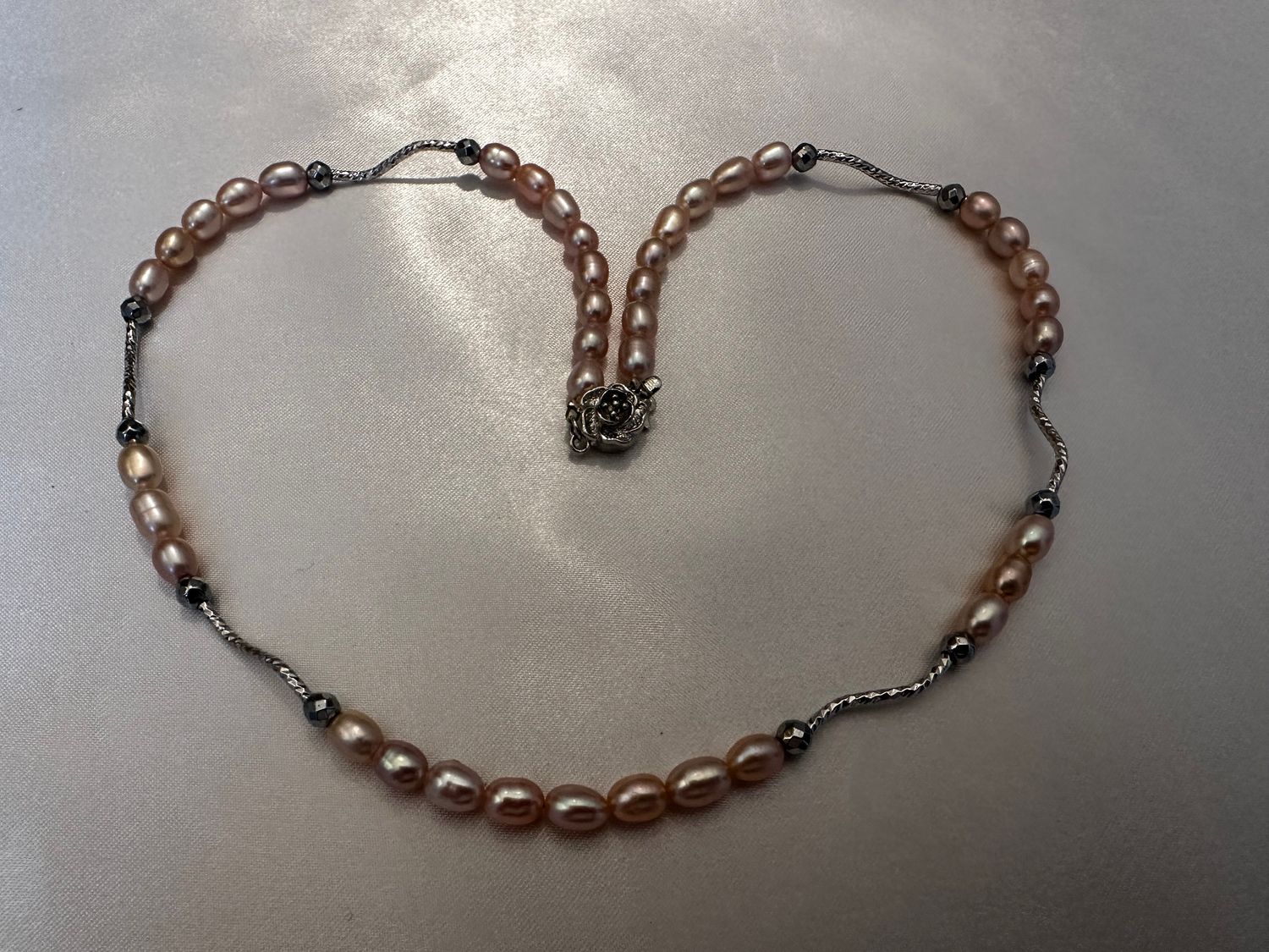 Freshwater Pearl Necklace with Sterling Silver Components