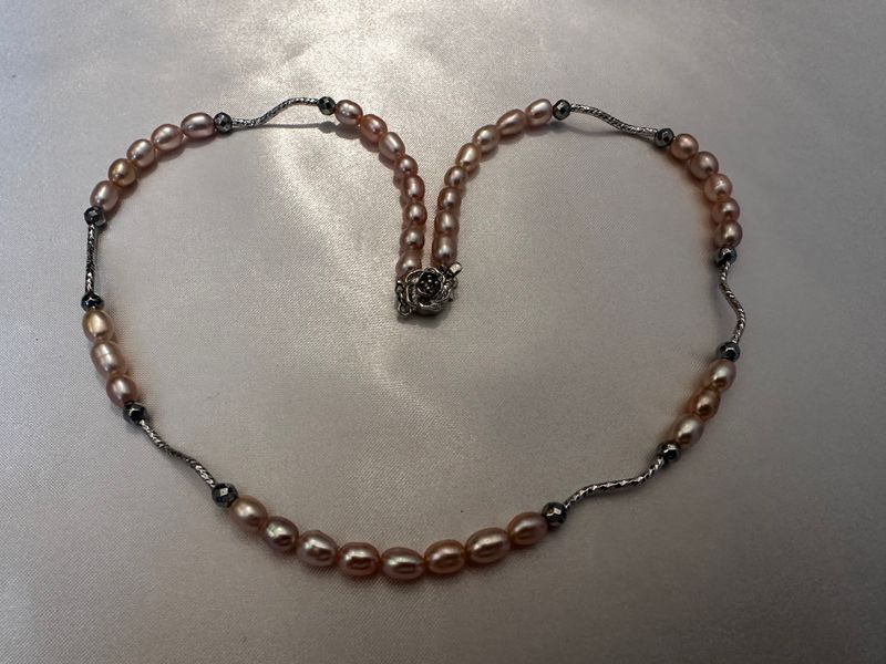 Freshwater Pearl Necklace with Sterling Silver Components