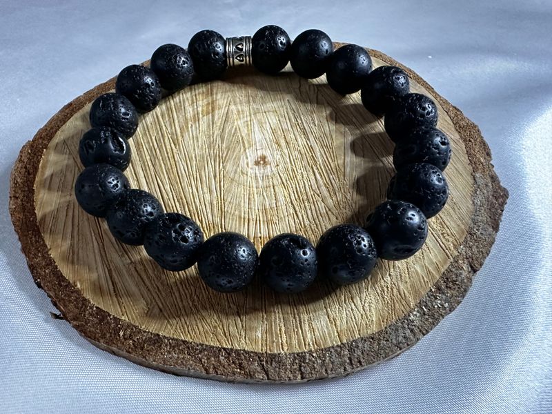 Natural Lava Stone Bracelet for Men