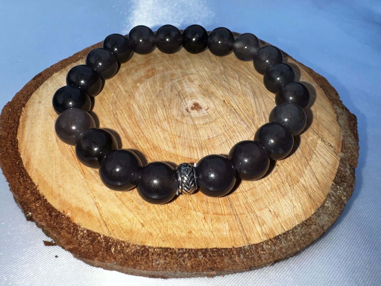Grey Chalcedony Bracelet for Men