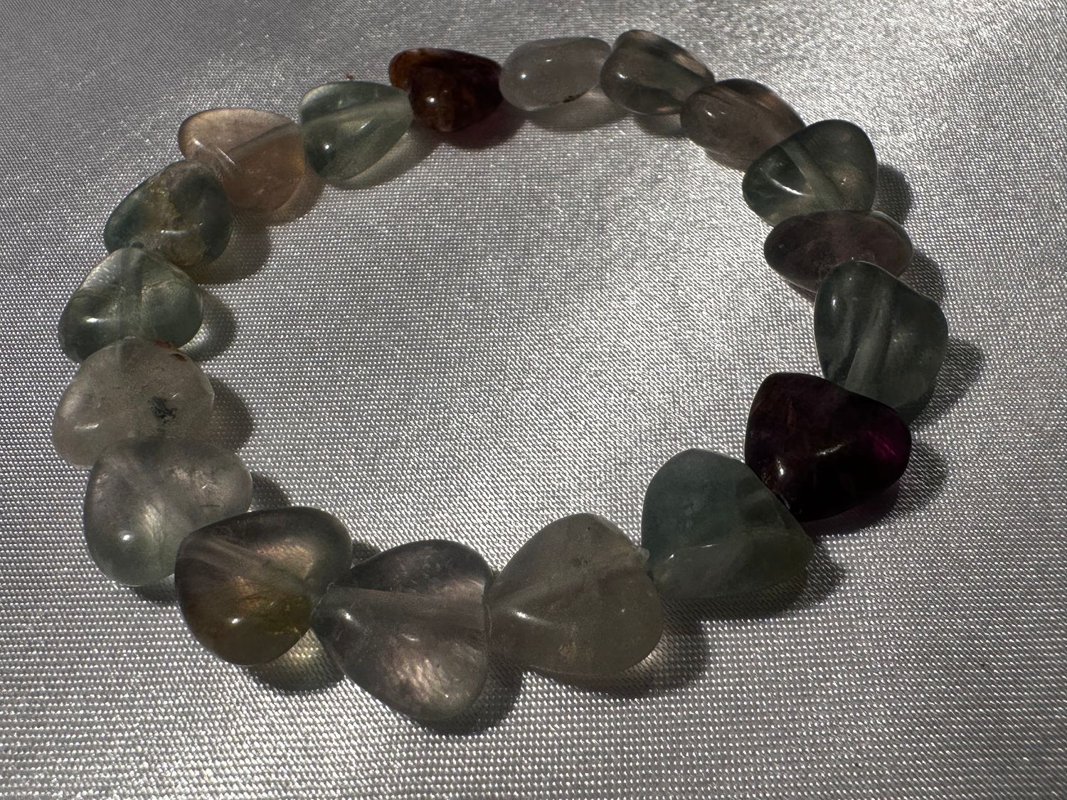 Fluorite Hearts Bracelet