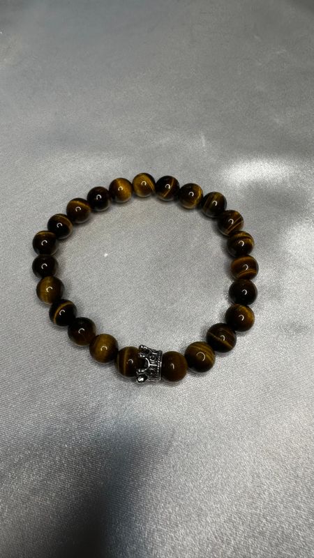 Brown Tiger&#39;s Eye Men&#39;s Bracelet