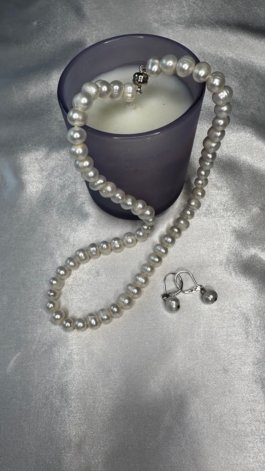 Pearl Necklace &amp; Matching Earrings