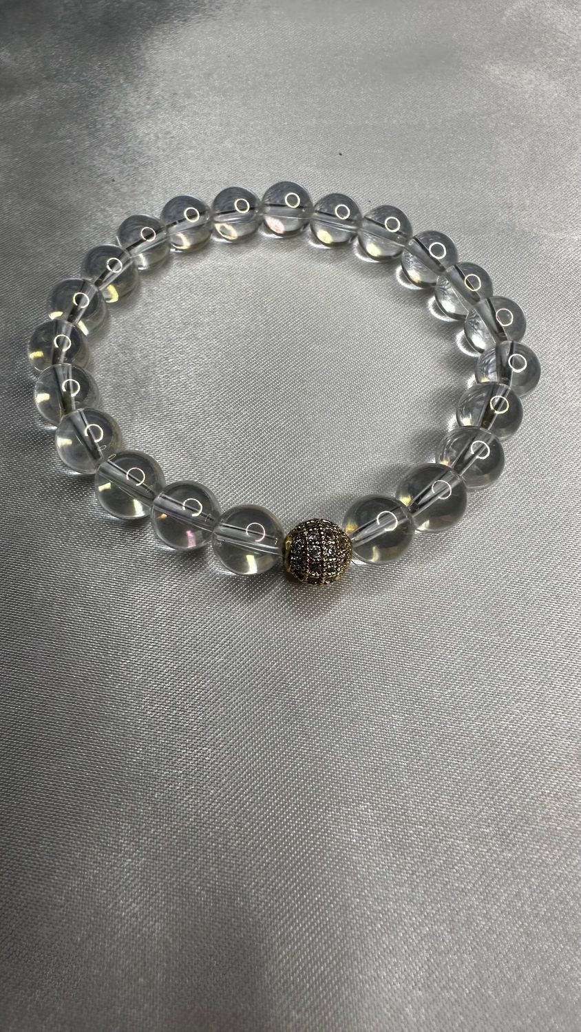 Electroplated Rock Crystal Bracelet