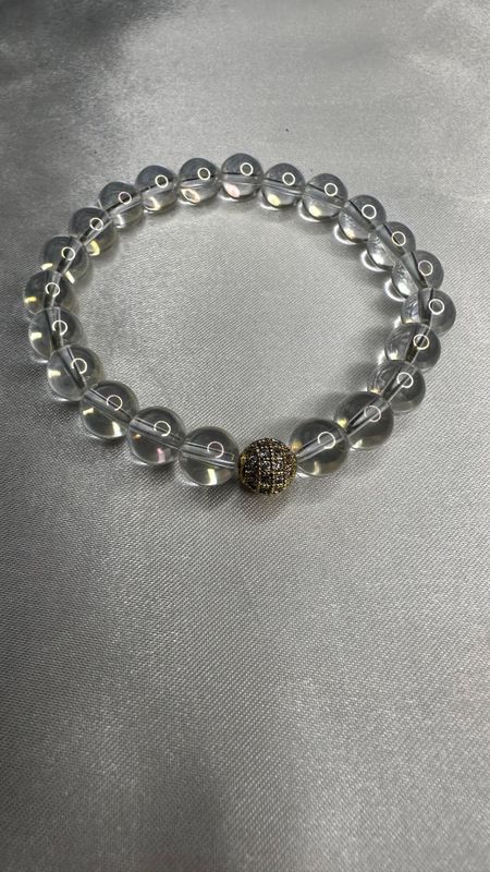 Electroplated Rock Crystal Bracelet