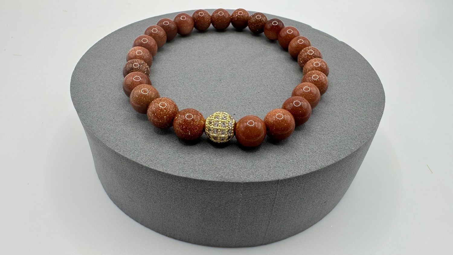 Brown Goldstone Men&#39;s Bracelet
