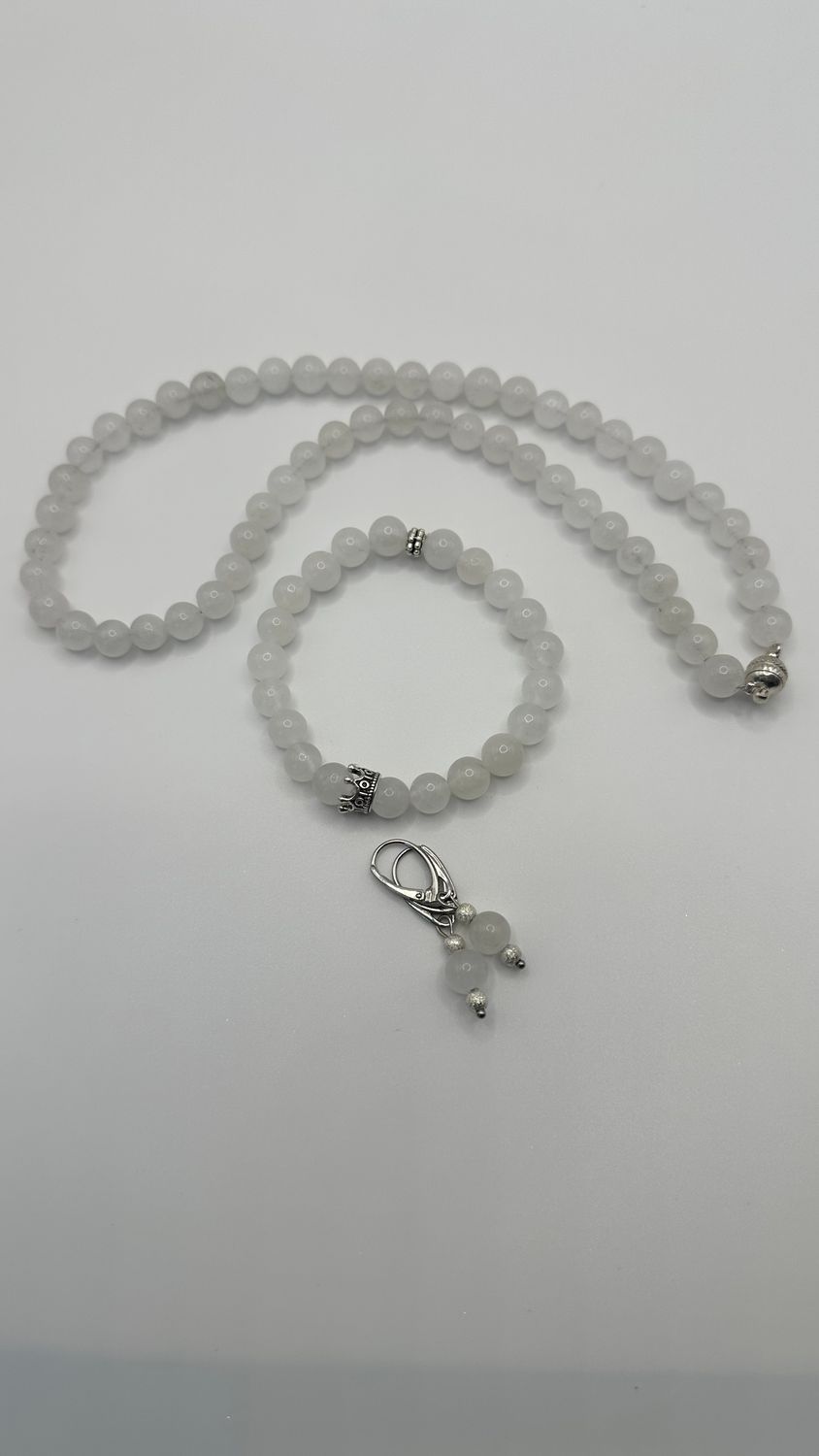 White Jade Jewelry Set
