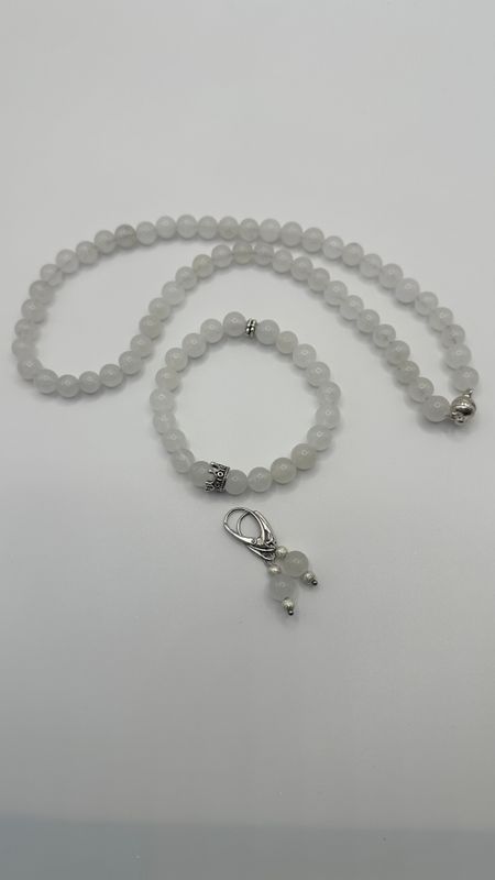 White Jade Jewelry Set