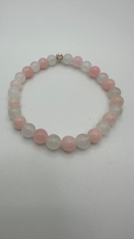 ​Pink Jade &amp; White Agate